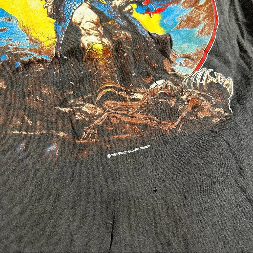 Vintage Molly Hatchet Shirt Mens Small Black 80s Hell Yeah Tour Band‎ 1988 Rock